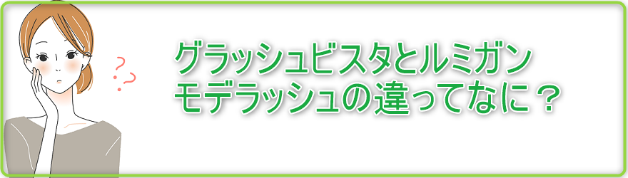 グラッシュビスタとルミガン・モデラッシュの違ってなに？